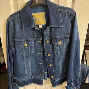 Michael Kors Denim Jacket with Yellow Patch